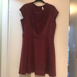 Xhilaration Lace Detail Patterned Dress